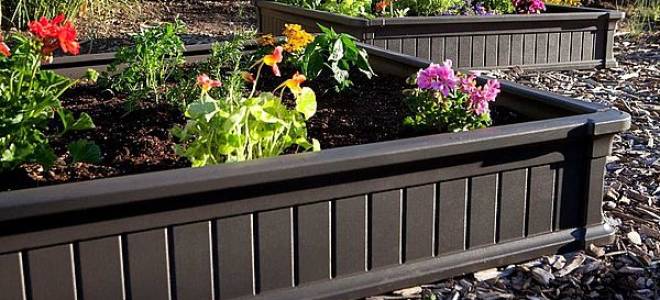 Грядки из пластиковой доски